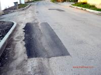 Закърпена дупка на улица Цар Самуил в Кладница